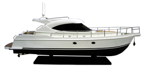 Custom Modern Sport <b>Yacht</b> Model Handmade Wooden Boat White Pearl Painted Freestanding Art Collectible - Product Image 1