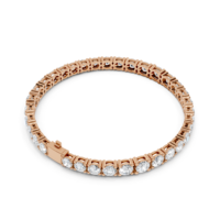 Bracelet tennis en diamant cultivé en laboratoire certifié IGI HB DIAMOND & JEWELLERY, or 10K 14K 18K, réglable, VVS VS, unisexe