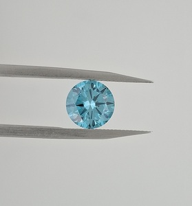 Pierre synthétique ronde de 1 carat, bleu intense fantaisie, certifiée IGI, cultivée en laboratoire (CVD HPHT), clarté VS1, pierre libre pour fiançailles - Product Image 4