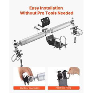 Kit Stabilizzatore Doppio per Jeep Wrangler JK 2007-2018, Compatibile con Sollevamento Sospensioni da 2 Pollici, Categoria Prodotto: Collegamenti Stabilizzatori - Product Image 6