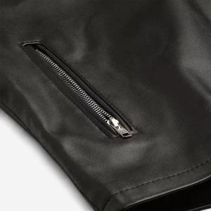 Men's Colorblock Striped Faux <b>Leather</b> Biker <b>Jacket</b> - Slim Fit Moto Style - Product Image 4
