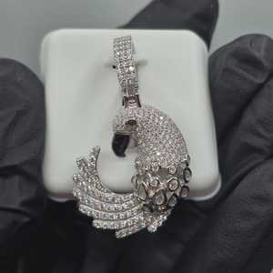 Bird Lovers Parrot Cartoon Moissanite Pendant 925 <b>Silver</b> For Party Gift Fine Jewelry Pendants & <b>Charms</b> - Product Image 1