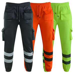Pantalones Jogger Cargo Reflectantes de Alta Visibilidad para Hombre, Pantalones de Trabajo de Seguridad, Multibolsillos, Cintura Elástica, OEM - Product Image 1