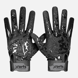 Best American Football Receiver Gloves Lightweight Non-Slip Outdoor Unisex Silicone <b>Hook</b> & Loop Closure XORTS XC-AFG703 - Product Image 6