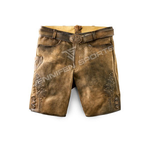 Pantalones Cortos de Cuero de Cabra para Hombre, Estilo Bávaro Alemán, Ecológicos, para el Oktoberfest, Personalizables, Resistentes al Viento - Product Image 1