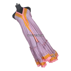 Nuevo Vestido Bohemio Hippie para Mujer, Estilo Sari Indio de Seda, Elegante Vestido de Noche sin Mangas para Damas - Product Image 6