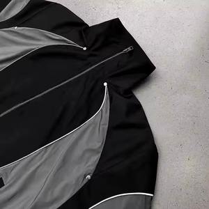 Conjunto Deportivo de Alta Calidad para Hombre, Chaqueta Cortavientos Reflectante y Pantalones de Chándal de Nailon, Talla Grande - Product Image 4