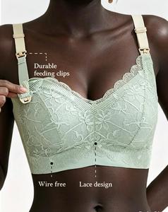Bmama Premium Comfort Maternity <b>Nursing</b> Lingerie Set Soft <b>Padded</b> Feeding Bra with Matching Bikini Brief - Product Image 1