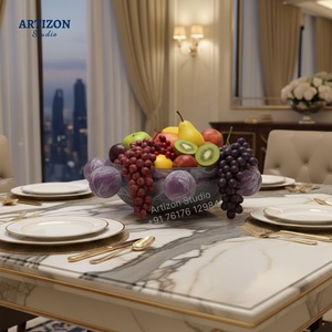 Bol en résine à l'aspect marbre, design mignon, fait main, au meilleur prix, fabriqué en Inde, parmi les articles de service les plus vendus pour les fêtes. - Product Image 6