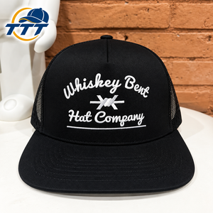 Gorra Trucker Personalizada de 5 Paneles con Logotipo Bordado, Gorra de Malla con Cierre a Presión, Fabricante Vietnamita OEM ODM, Venta al por Mayor de Gorras Trucker de Fábrica - Product Image 1