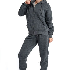 Streetwear d'hiver pour hommes, nouveau style de sweat à capuche en coton évasé, ensemble de jogging, survêtements de course à motif solide, meilleures ventes - Product Image 3