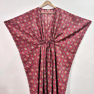 Vestido Kaftán Informal de Verano con Estampado Floral Tropical, sin Mangas, de Algodón, para Mujer, Ropa de Playa, Estilo Asia Pacífico - Product Image 2