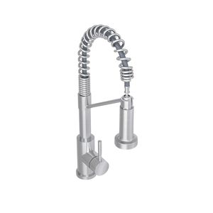 Rubinetto da cucina Bothwa Home da 19 pollici con maniglia singola, certificato CUPC, finitura nichel spazzolato - Product Image 6