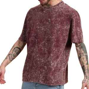 เสื้อยืดผู้ชายคุณภาพสูง ล้างสีแบบแอซิดวอช เสื้อยืดลำลองผู้ชาย สวมใส่สบาย ระบายอากาศดี เหมาะสำหรับฤดูใบไม้ร่วง ดีไซน์สั่งทำได้ ขายดี เสื้อยืดขายส่ง - Product Image 6