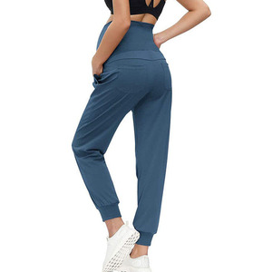 Pantalones Deportivos Casuales de Buena Calidad OEM, Corte Holgado, Lisos, para Mujeres Embarazadas, Leggings Transpirables para Embarazo - Product Image 2