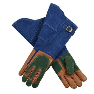 Industrial Strength Welding Leather Gloves Heat Resistant Fireproof Long Cuff Gauntlet Welders Safety Gloves Europe - Product Image 2
