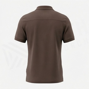 เสื้อโปโลคอซิปสีพื้นแบบกำหนดเองได้ ผ้าฝ้ายระบายอากาศ เสื้อผ้าผู้ชายไซส์ใหญ่ - Product Image 2