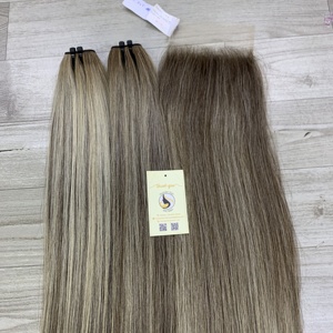 Extensiones de Cabello Humano Natural Liso con Reflejos, Doble Trama, Cabello Vietnamita al por Mayor - Product Image 5