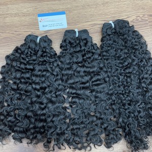 Extensiones de cabello de trama rizada birmana Extremos completos Cabello humano dibujado doble donante crudo - Product Image 5