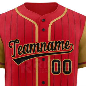 Maillot de baseball pour homme, grande taille, respirant, en maille, vêtements de sport légers, séchage rapide, uniforme athlétique à manches courtes, personnalisable pour l'équipe - Product Image 2