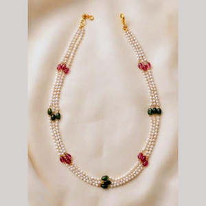 Collar de Perlas Edison Naturales AAAA en Oro Blanco de 18K - Product Image 2