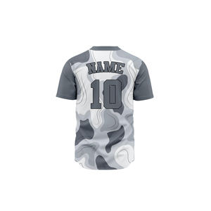 เสื้อเบสบอลแขนสั้นคุณภาพสูงสำหรับผู้ชาย OEM ปักโลโก้ตามสั่ง - Product Image 4