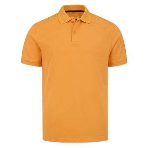 Mens Solid <b>Orange</b> <b>Polo</b> Shirt Short Sleeve Breathable Casual Summer Golf Tennis Wear - Product Image 1