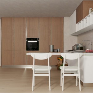 Gabinetes <span class=keywords><strong>de</strong></span> <span class=keywords><strong>Cocina</strong></span> <span class=keywords><strong>Modernos</strong></span> <span class=keywords><strong>de</strong></span> Melamina OEM, Gabinetes Personalizados Blancos y <span class=keywords><strong>de</strong></span> Madera MDF con Estante Abierto y <span class=keywords><strong>Electrodomésticos</strong></span> Integrados para Proyectos OEM - Product Image 3