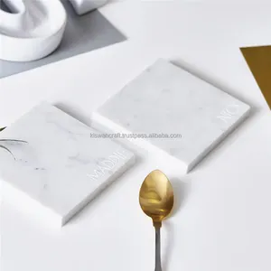 New Design High Quality Eco-Friendly Classic Square <b>Marble</b> <b>Coasters</b> & Mats with Customized Color for Home & Hotel Use - Product Image 5