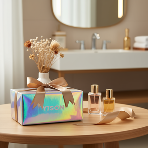 Caja de Regalo de Papel Holográfico Iridiscente con Impresión UV Personalizada, Cosmética de Lujo Premium, de Fábrica China, Sets de Regalo - Product Image 2