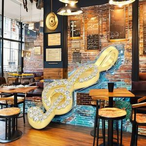 SHRAMAN JEWELS Colgante Musical Personalizable de Oro Amarillo de 10K con Baño de Rodio y Diamante Natural en Forma de Clave de Sol, Amuleto Unisex para Amantes de la Música - Product Image 4