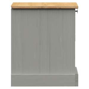 VIGO Gray Solid Wood Pine 16.5"x13.8"x16.5" Bedside <b>Cabinet</b> Nightstands - Product Image 6