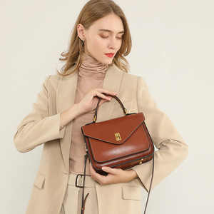 <b>Womens</b> Genuine Leather Tote <b>Bag</b> Zipper Closure Adjustable Shoulder Strap Soft Handles Interior Slot Pocket Solid Pattern <b>Gym</b> - Product Image 2