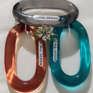 Liens de chaîne en résine transparente colorée de grande taille pour la décoration murale, le bricolage et les accessoires de séparation de pièce - Product Image 1