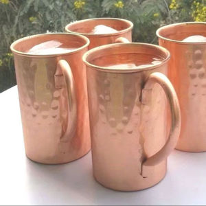 แก้วมอสโกมิวล์ดีไซน์วินเทจคลาสสิก ทำจากทองแดงและสแตนเลสสตีล ล้างทำความสะอาดได้ พร้อมฝาปิดแบบ ODM เป็นมิตรกับสิ่งแวดล้อม เหมาะสำหรับใช้ในร้านกาแฟ - Product Image 1