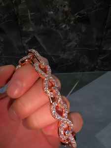 Pulsera de Plata de Ley 925 de Alta Calidad con Moissanita y Diamantes, Diseño de Trébol, Clásica y Exquisita, con Engaste de Bisel, Amuleto de la Suerte Unisex - Product Image 2