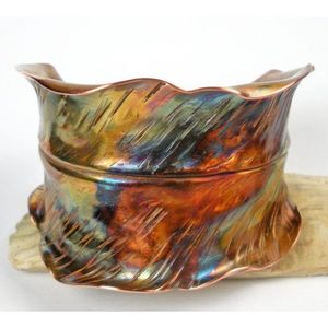 Bracelet chic en cuivre naturel pour le bien-être, élégant bijou fantaisie - Product Image 3