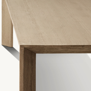 Mesa rectangular de madera de teca con un estilo moderno y sencillo, adecuada para uso en exteriores, de buena calidad y duradera. - Product Image 4
