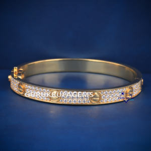 RTS customise bracelet for <b>men</b> and women in gold tone with silver moissanite diamonds jewelry d vvs clarity diamonds - Product Image 1