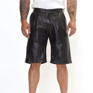 Shorts en cuir pour homme de haute qualité, respirants, légers, design personnalisé, vêtements de fitness, shorts 100% cuir pour homme en vente - Product Image 1