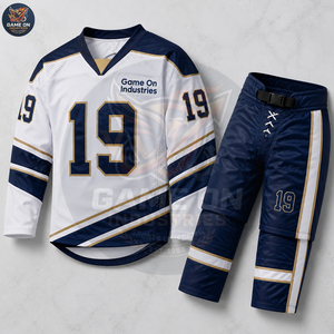 Custom Ice Hockey Uniform Set Team Jersey Hockey Pants Sportswear Custom Made Team Apparel OEM ODM Ice Hockey Uniform - Product Image 2