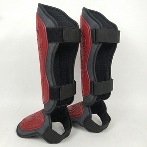 Protège-tibias de boxe pour adultes avec fermeture auto-agrippante réglable, en PU professionnel OEM 2026, élastiques - Product Image 3