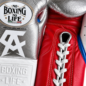 No Boxing No Life Gants de boxe en cuir à lacets réglables pour adultes, équipement d'entraînement respirant fabriqué au Mexique - Product Image 6