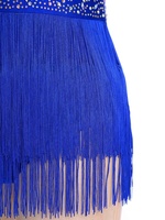 Justaucorps de danse latine en strass pour femmes, robe une pièce, combinaison, tenue de scène, danse moderne, compétition de danse