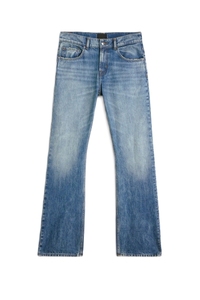 Jean en denim de coton pour homme, taille haute, coupe droite, couleur unie, respirant, coupe décontractée, poids moyen, style automne - Product Image 4