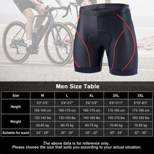 Shorts de cyclisme rembourrés pour hommes avec logo personnalisé, respirants, en maille, avec coussinets en gel antichoc pour vélo de route et VTT - Product Image 4