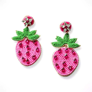 Handcrafted Glass Seed Beads <b>Cute</b> Butterfly Embroidery <b>Earrings</b> Customized Game day college <b>earrings</b> manufactured in India - Product Image 3