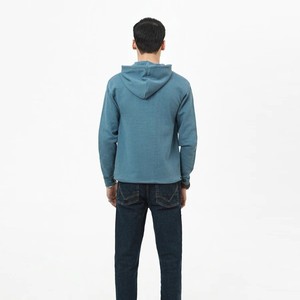 Sudadera con Capucha para Hombre, Gris, 100% Algodón, Corte Regular, Informal, Antiarrugas, Ecológica, para Invierno, con Bolsillo Delantero - Product Image 2