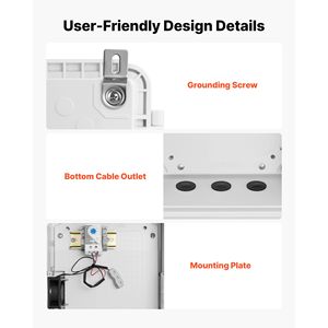 "IP68 <b>Waterproof</b> ABS Outdoor <b>Electrical</b> Junction <b>Box</b> with Thermostat & Mounting Plate" - Product Image 5