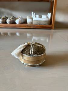 Meilleures ventes indonésiennes, paniers ronds en bambou faits à la main avec un symbole de double bonheur, emblème rouge, cadeau artisanal, décoration - Product Image 3